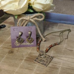 Premier Jewelry clip on earrings and necklace